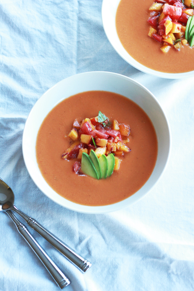 Peach & Tomato Gazpacho | Perpetually Chic