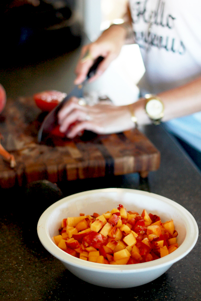 Peach & Tomato Gazpacho | Perpetually Chic