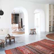 Kilim Rug and Hanging Chair | Perpetually Chic