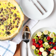 Mushroom, Ham & Swiss Quiche | Perpetually Chic