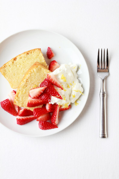 Pound Cake with Strawberries & Mascarpone Cream | Perpetually Chic