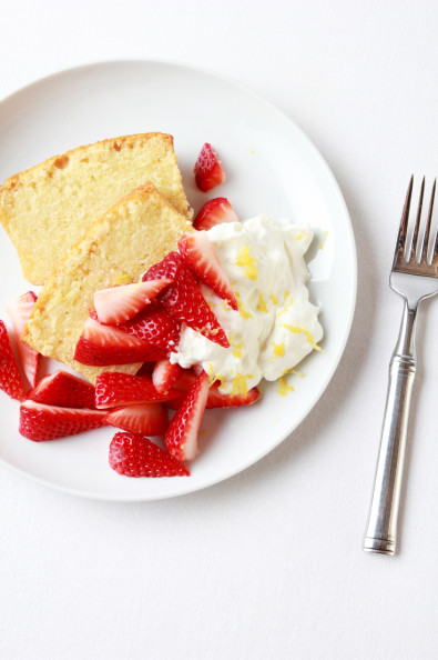 Pound Cake with Strawberries & Mascarpone Cream | Perpetually Chic