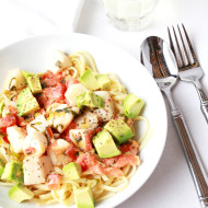 Linguine with Scallops & Avocado | Perpetually Chic