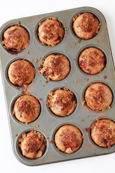 Strawberry Rhubarb Muffins | Perpetually Chic
