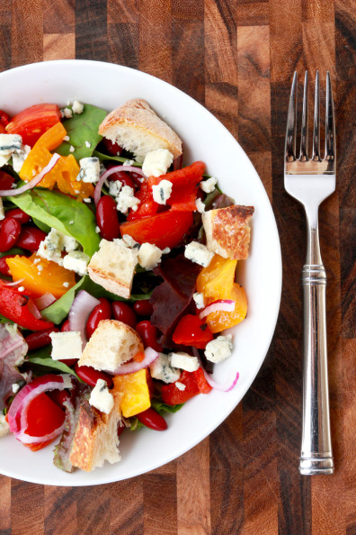 Panzanella Salad with Lemon-Garlic Vinaigrette | Perpetually Chic