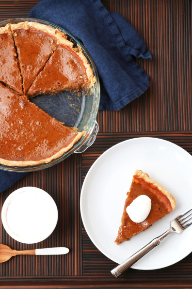 Pumpkin Pie with Pecan Crust | Perpetually Chic