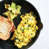 Soft Scrambled Eggs with Ramps | Perpetually Chic