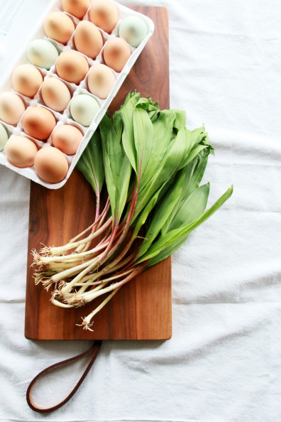 Soft Scrambled Eggs with Ramps | Perpetually Chic