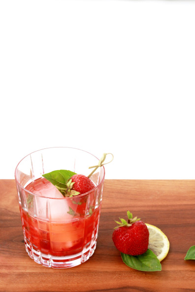 Strawberry-Basil Smash Cocktail | Perpetually Chic