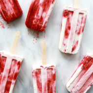 Roasted Strawberry & Crème Fraîche Popsicles | Perpetually Chic