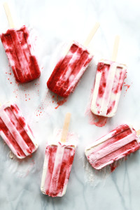 Roasted Strawberry & Crème Fraîche Popsicles | Perpetually Chic