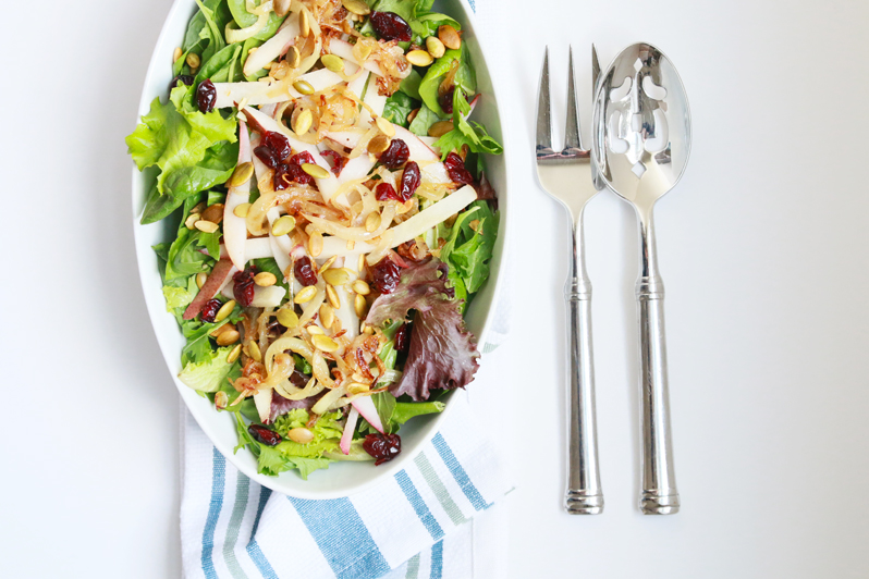 Pear, Caramelized Onion & Pepita Salad | Perpetually Chic