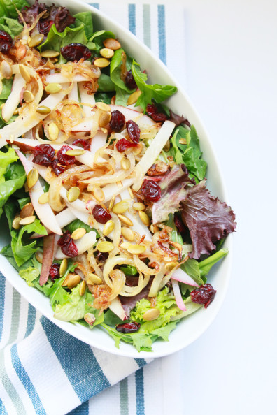 Pear, Caramelized Onion & Pepita Salad | Perpetually Chic