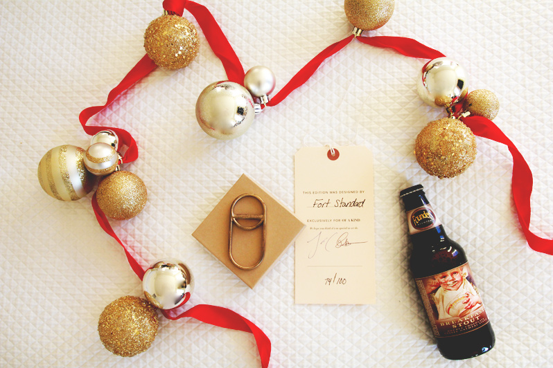 perpetually chic gifts: fort standard x of a kind brass bottle opener