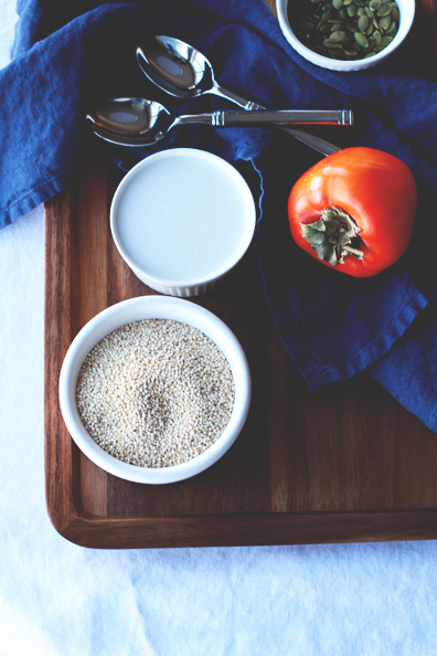 roasted persimmon & coconut quinoa // perpetuallychic.com